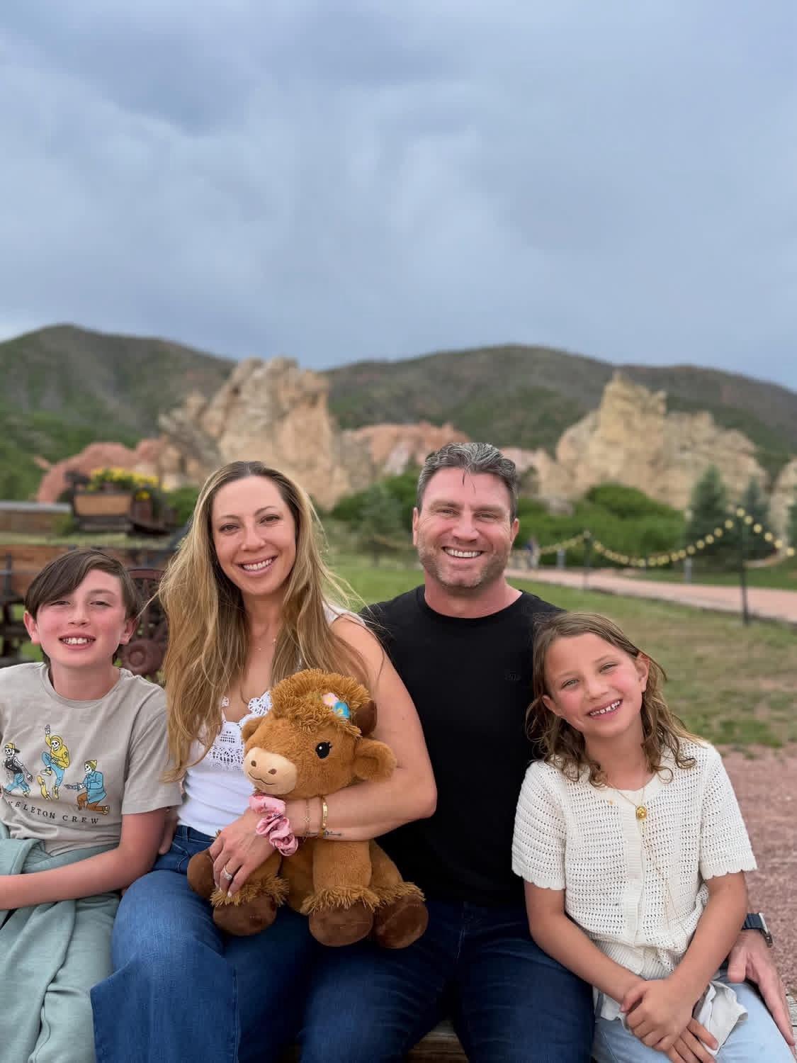 The Kelly family together at a Colorado ranch